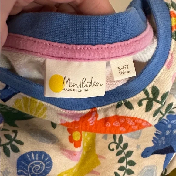 Mini Boden Multicolor Dinosaur Dress size 5-6 - Picture 3 of 3